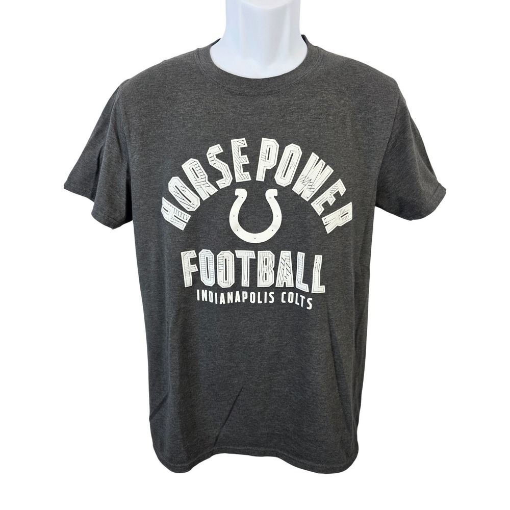 Fanatics Indianapolis Colts Horsepower Football Graphic T-Shirt Mens Medium Gray